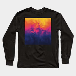 Circle pattern on colorful background Long Sleeve T-Shirt